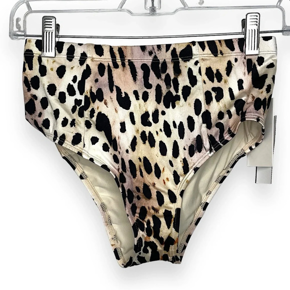 Good American | Cheeky Bikini Bottom in Rose Cheetah | 0 / XS - Picture 7 of 10